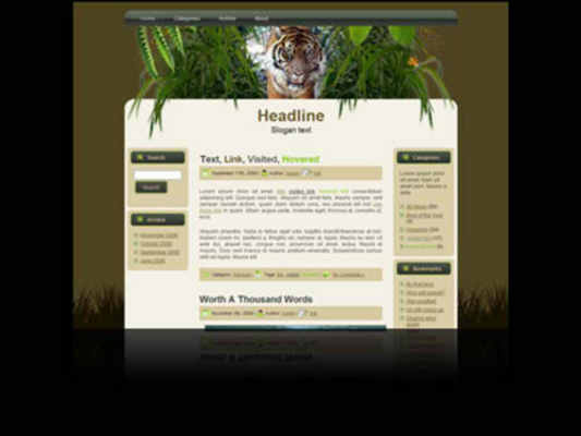 Product picture Wildlife Web Template & Wordpress Theme  (mrr)