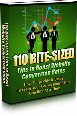 Product picture 110 Bite-Sized Tips To Boost Website Conversion Rates  (mrr)