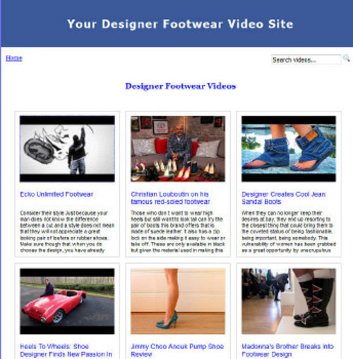 Product picture Designer Footwear Video Site Builder (MRR)